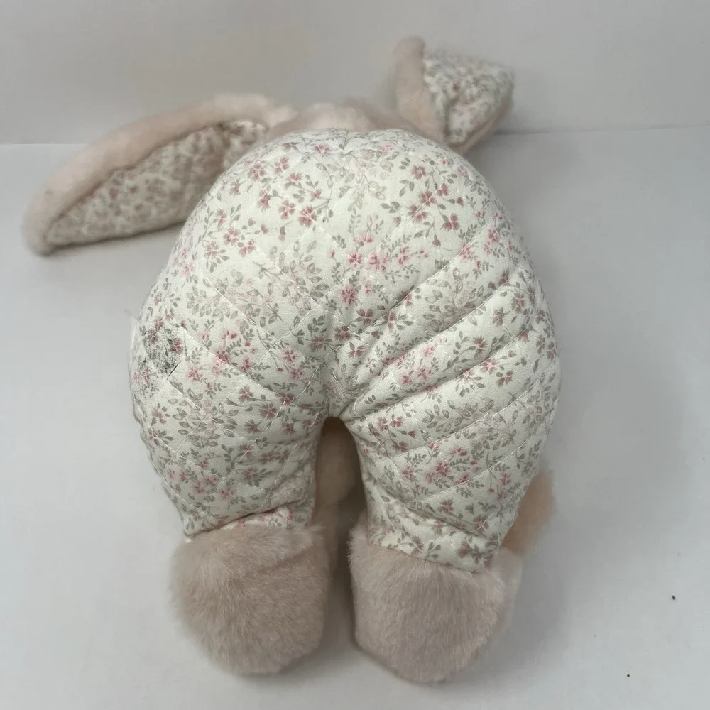 Commonwealth Quilted Bunny Plush rabbit Slippers floppy ears 8